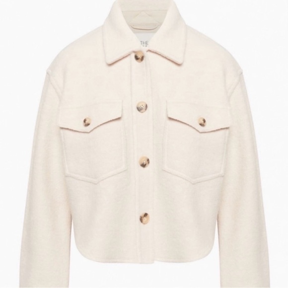 Aritzia Jackets & Blazers - Aritzia Cropped Cream Ganna Jacket